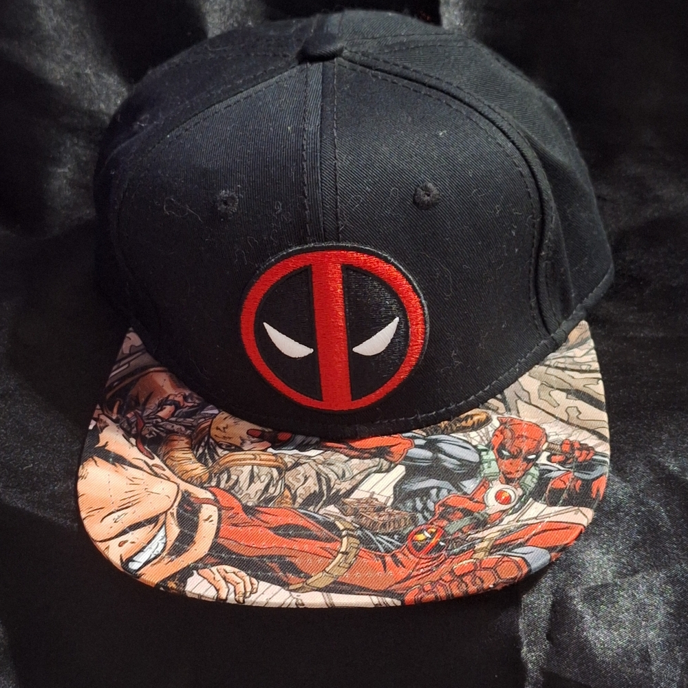 Like New Flat Brimmed Original Snapback~Deadpool~Marvel~Bioworld Merch~Superhero